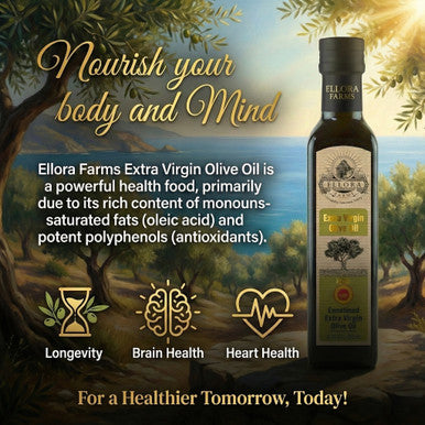 Ellora Farms, Certified Single Estate PDO Extra Virgin Olive Oil, Cold Pressed, Kosher & Traceable, Crete, Greece, 8.45 oz bottle