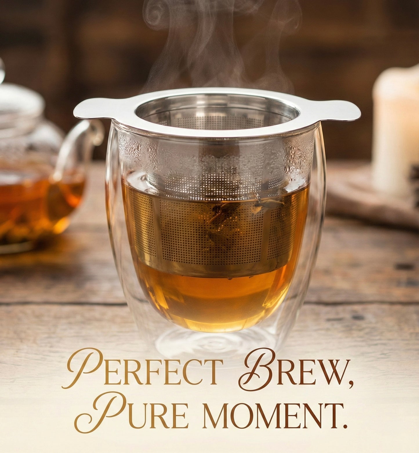 Grindstone, Effortless Tea Infuser, Stainless Steel