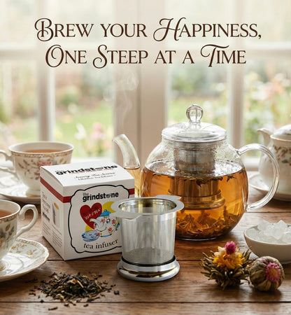 Grindstone, Effortless Tea Infuser, Stainless Steel