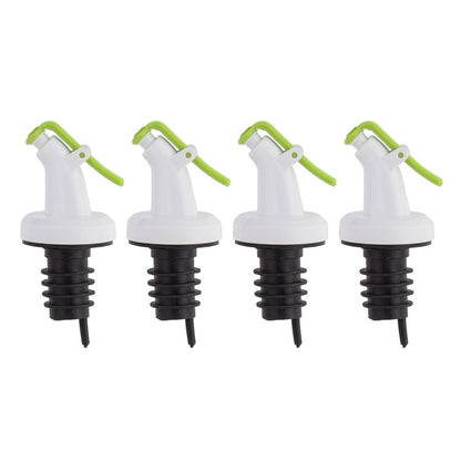 Ellora Farms, RANI Chef Pourer 4 Pk, Venus Chef Pourer, Perfect for Oil, Vinegar or Wines, Snap on Lock, Green