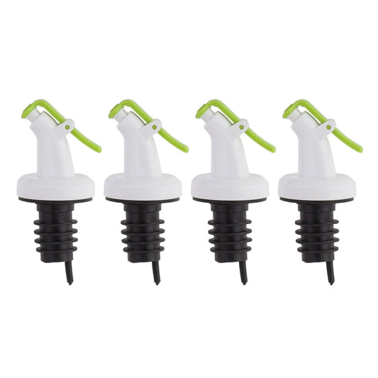 Ellora Farms, RANI Chef Pourer 4 Pk, Venus Chef Pourer, Perfect for Oil, Vinegar or Wines, Snap on Lock, Green