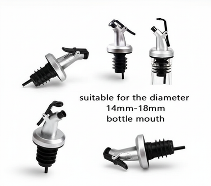 Ellora Farms, Venus Chef Pourer 4 Pk, BPA Free, Designed for Oil, Vinegar, or Dressings, Fits 16 oz bottles