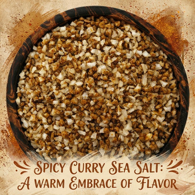 Spicy Curry Salt, Infused Sea-Salt, 2 oz. Pouch