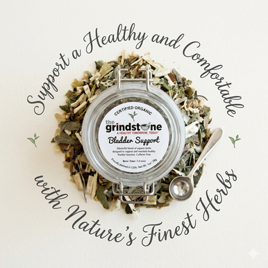 Organic Bladder Support Tea, Caffeine Free Herbal Infusion, Wellness Tea Collection, 1 oz. Jar