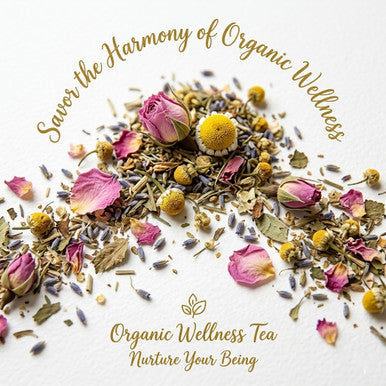 Organic Peace Tea, Caffeine Free Herbal Infusion, Wellness tea collection, 1 oz. Jar
