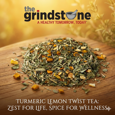 Organic Turmeric Lemon Twist Tea, Caffeine Free Herbal Infusion with Turmeric Root, Wellness Tea Collection, 1.5 oz. Jar