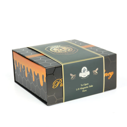 Ellora Farms, Organic Raw Honey & Single Estate PDO Pine Thyme Honey, Superfood, Includes Wooden Dippers, 1 lb Each, Twin Pack