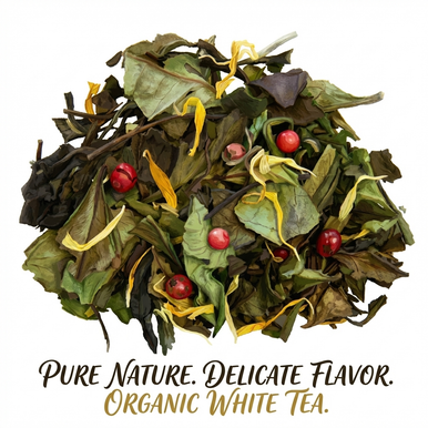 Organic White Butterscotch Tea, White Peony Tea, Dessert Tea Collection, 1 Oz Jar