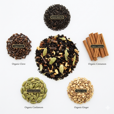 Organic Pumpkin Spice Chai Tea, Dessert Tea Collection, 2 oz. Jar
