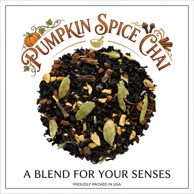 Organic Pumpkin Spice Chai Tea, Dessert Tea Collection, 2 oz. Jar