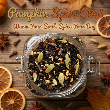 Organic Pumpkin Spice Chai Tea, Dessert Tea Collection, 2 oz. Jar