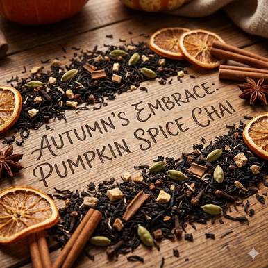 Organic Pumpkin Spice Chai Tea, Dessert Tea Collection, 2 oz. Jar