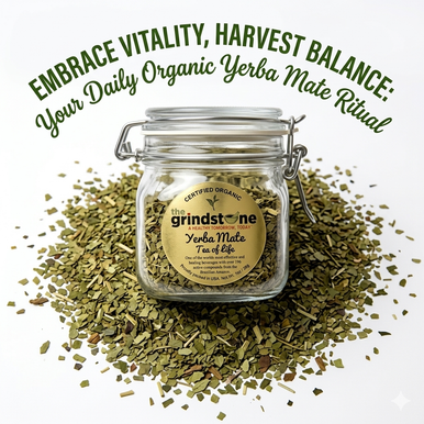 Organic Yerba Mate Tea, Wellness Tea, Non-GMO, 1 oz. Jar