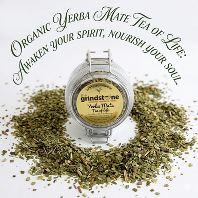 Organic Yerba Mate Tea, Wellness Tea, Non-GMO, 1 oz. Jar