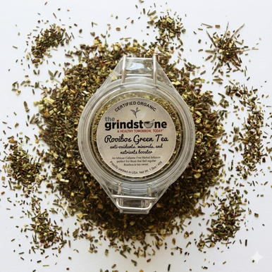 Organic Green Rooibos Tea, Caffeine Free, Wellness Tea Collection, 1.5 oz Jar