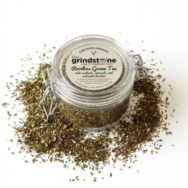 Organic Green Rooibos Tea, Caffeine Free, Wellness Tea Collection, 1.5 oz Jar