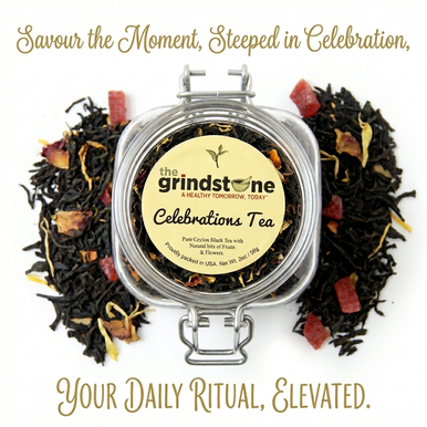 Celebrations Tea, Ceylon Black Loose Tea with Spices, 2 oz. Jar