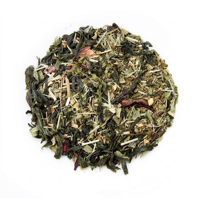 Organic Holy Tulsi Tea, Green tea, Wellness tea collection, 1.5 oz. Jar