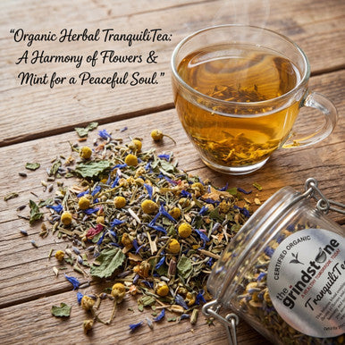 Organic Tranquility Tea, Caffeine Free Herbal Infusion, 1.0 oz. Jar