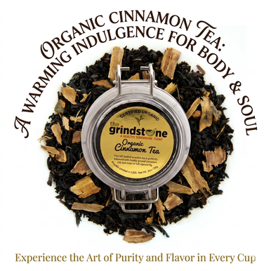 Organic Cinnamon Tea, Ceylon Black Tea with cinnamon spice, Wellness Tea Collection, 2 oz. Jar