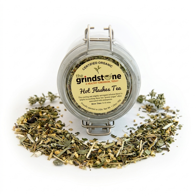 Organic Hot Flashes Tea, Wellness Tea Collection, 1.25 Oz. Jar