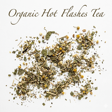 Organic Hot Flashes Tea, Wellness Tea Collection, 1.25 Oz. Jar