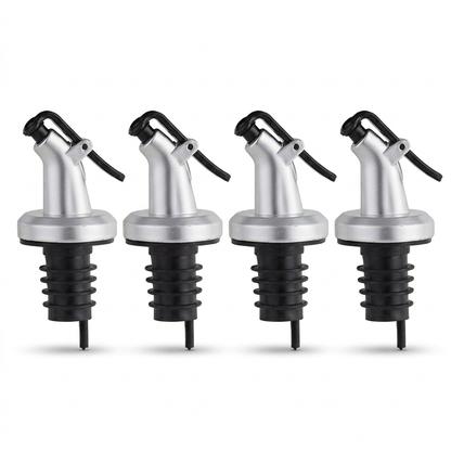 Ellora Farms, Venus Chef Pourer 4 Pk, BPA Free, Designed for Oil, Vinegar, or Dressings, Fits 16 oz bottles
