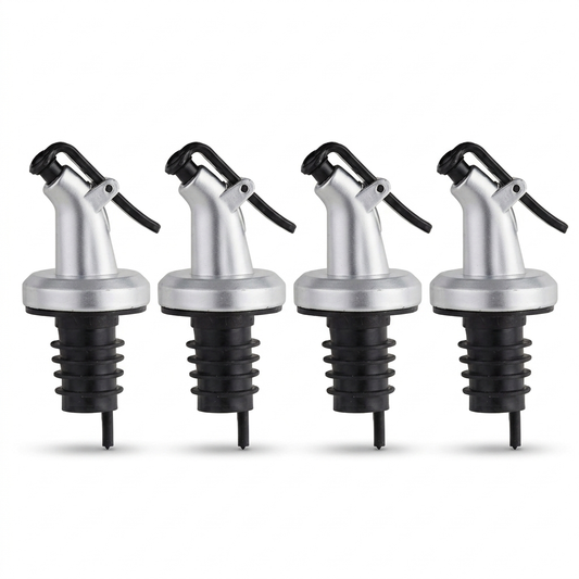 Ellora Farms, Venus Chef Pourer 4 Pk, BPA Free, Designed for Oil, Vinegar, or Dressings, Fits 16 oz bottles