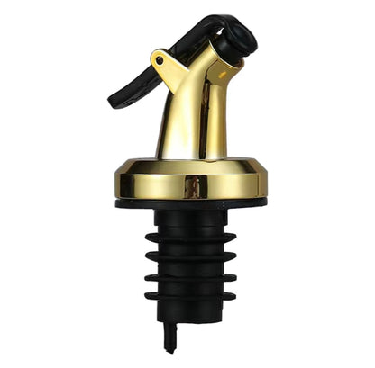Ellora Farms, Venus Chef Pourer 4 Pk, Venus Chef Pourer, Perfect for Oil, Vinegar or Wines, Snap on Lock, Gold