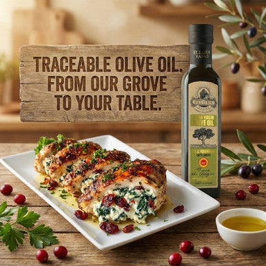 Ellora Farms, Certified Single Estate PDO Extra Virgin Olive Oil, Cold Pressed, Kosher & Traceable, Crete, Greece, 8.45 oz bottle