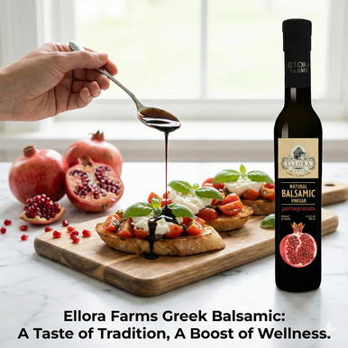 Ellora Farms, Pomegranate and Date Syrup Infused Balsamic Vinegar, Combo Pack, Greece, 8.5 oz. Each