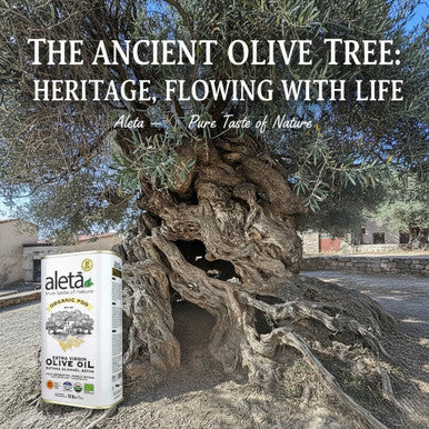 Aleta Organic & Single Estate PDO Extra Virgin Greek Olive Oil, Great Taste Award, 1 Ltr. Tin (33.8 oz.) X 2