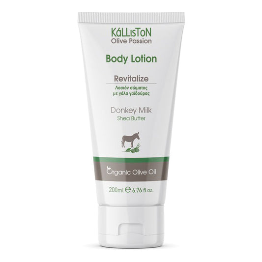 Kalliston Organic Donkey Milk Lotion with Organic Olive Oil & Shea butter, Moisturize, Nourish and Hydrate, All Skin types,  6.76 oz (200ml)