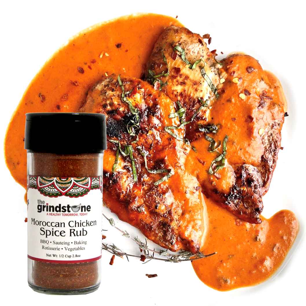 Combo Pack, 18 Spice Chicken Rub, Salt Free & Moroccan Chicken Spice Rub, Vegetables and Chicken dishes, Non GMO & MSG Free Spice, Glass Bottle, Pack of 2