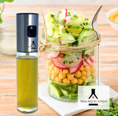 Olive Oil Sprayer and Mister, 100ml Glass Spray Bottle for Balsamic, Salad, BBQ (1 Pack)