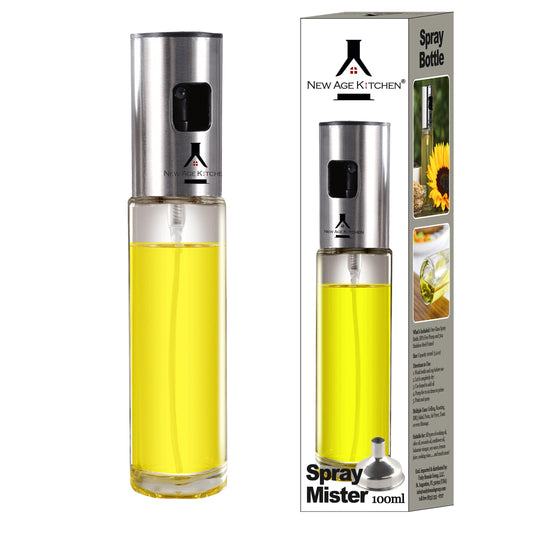 Olive Oil Sprayer and Mister, 100ml Glass Spray Bottle for Balsamic, Salad, BBQ (1 Pack)