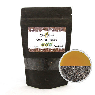 Orange Pekoe Tea, Loose Leaf Ceylon Black Tea, Resealable Pouch, 3.5 oz.