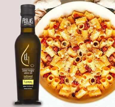 Organic Lemon Infused Extra Virgin Olive Oil, Finishing Oil, Single Origin Greece, 8.45 Oz