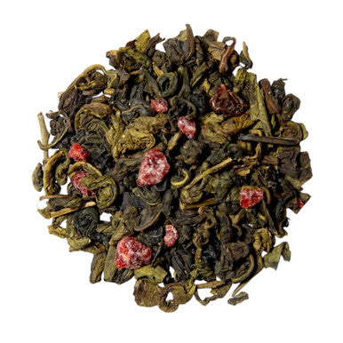 BERRY SENSATION TEA, Ceylon Green Tea With Real Fruit Pieces, Dessert Tea Collection, 2 oz. Jar