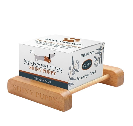 Puppy Dog Olive Oil Soap with Aloe Vera Extract, Shampoo Bar Soap, Itch Relief from Cedar Oil, Soap Base, 130 Grams