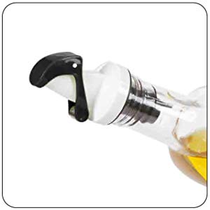 Ellora Farms, Apollo Chef Pourer, Magnetized Gravity Closing Spout, Perfect for Oil, Vinegar or Wines (Black)