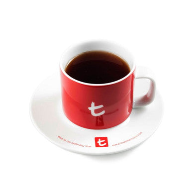 t-Mug & Saucer, Porcelain, 250 ml Cherry Red